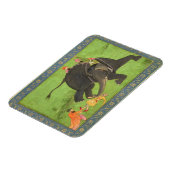 Begeleidende personen redden een gevallen man van  magneet (Linkerzijde)