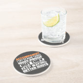 Begeleider Ik probeer dingen idioot bewijs grappig Zandsteen Onderzetter (Zijkant)