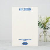 Begeleider van de volgende generatie grote denkers briefpapier (Staand voorkant)