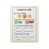 Begeleiding counselor verzoek van primaire niet-le notitieblok (Linkerzijde)