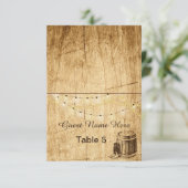 Begeleidingskaarten - Landelijke Bruiloft met cowb Kaart (Staand voorkant)