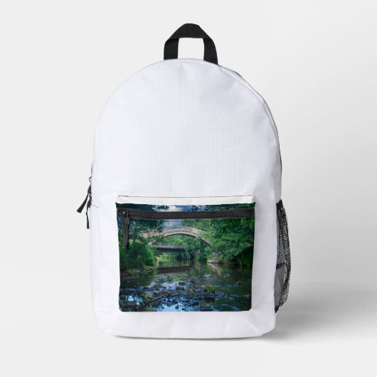 Beggar's Bridge, Glaisdale Bedrukte Rugzak (Voorkant)