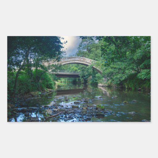 Beggar's Bridge, Glaisdale Rechthoekige Sticker (Voorkant)