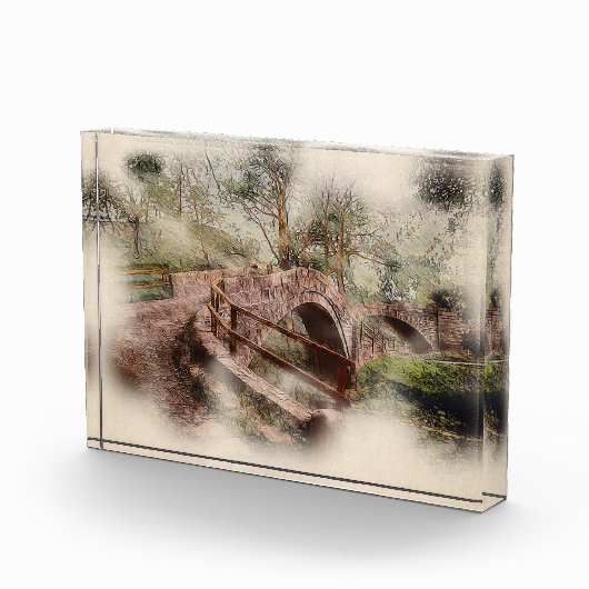 Beggars Bridge, Glaisdale - Watercolour Art Fotoblokken (Rechts)