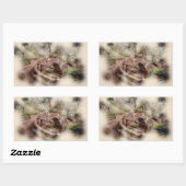 Beggars Bridge, Glaisdale - Watercolour Art Rechthoekige Sticker (Vel)