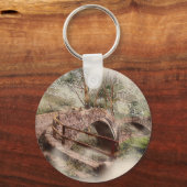 Beggars Bridge, Glaisdale - Watercolour Art Sleutelhanger (Voorkant)