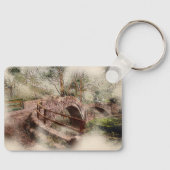 Beggars Bridge, Glaisdale - Watercolour Kunst Sleutelhanger (Voorkant)
