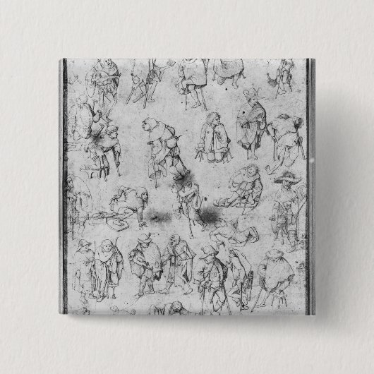 Beggars Vierkante Button 5,1 Cm (Voorkant)