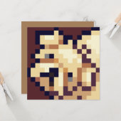 Begging puppy pixelart kaart (Voorkant / Achterkant in situ)