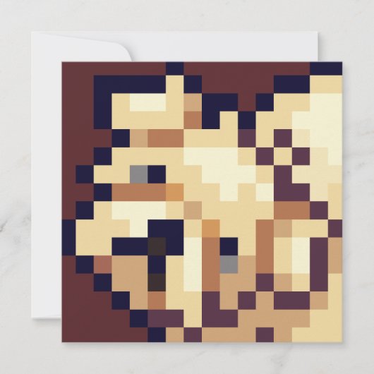 Begging puppy pixelart kaart (Voorkant)