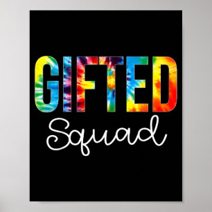 Begiftigde squad tie-dye waarderingsdag hallo teru poster