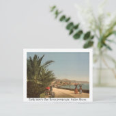 Begin 1900 Italië, Promenade in San Remo Briefkaart (Staand voorkant)