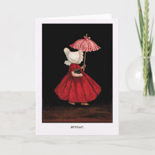 Begin 1900 zondagzondag, Wenskaart zonnesbrood met Kaart