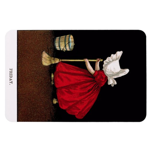 Begin 1900's vrijdag Sunbonnet Sue Magnet Magneet (Horizontaal)