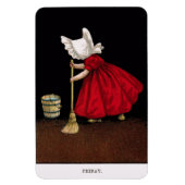 Begin 1900's vrijdag Sunbonnet Sue Magnet Magneet (Verticaal)