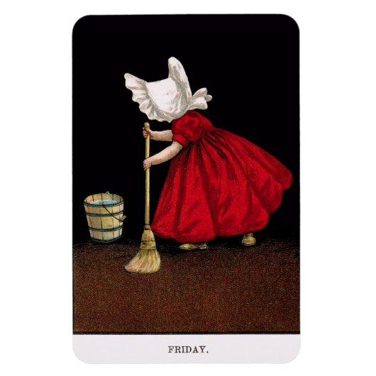 Begin 1900's vrijdag Sunbonnet Sue Magnet Magneet (Verticaal)
