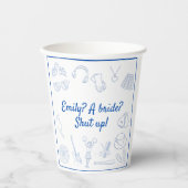 Begin 2000 film Prinses Bachelorette Custom Papieren Bekers (Voorkant)