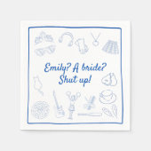 Begin 2000's y2k schattige prinses Bachelorette Cu Servet (Voorkant)