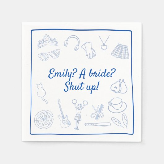 Begin 2000's y2k schattige prinses Bachelorette Cu Servet (Voorkant)