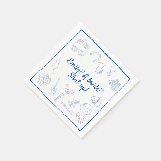 Begin 2000's y2k schattige prinses Bachelorette Cu Servet (Hoek)