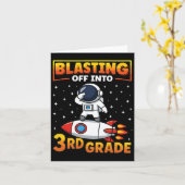 Begin aan de derde klas eerste schooldag 1  kaart (Gele Bloem)