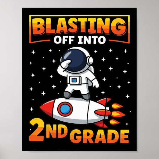 Begin aan de tweede klas eerste schooldag 1 poster (Voorkant)