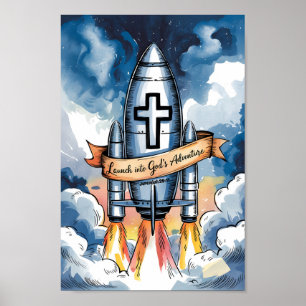Begin aan Gods Avontuur Christelijke Peuter Kinder Poster