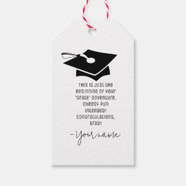 Begin aan je 'Grate' Adventure Cheesy Afstuderen Cadeaulabel