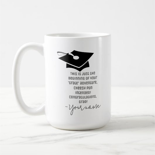 Begin aan je 'Grate' Adventure Cheesy Afstuderen Koffiemok (Links)