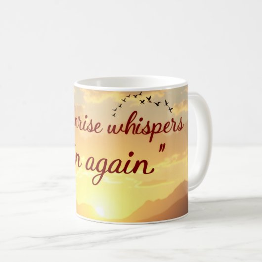 Begin Again Mug Koffiemok (Voorkant rechts)