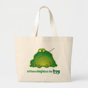 Begin bij de kikkervis grote tote bag