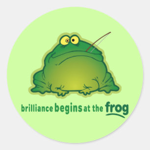 Begin bij het kikkerbroeinorkest Joke Ronde Sticker