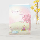 Begin binnen Ram Dass Quote - Wenskaart Kaart (Gele Bloem)