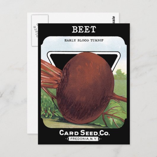 Begin bloedstolling zaadpakket wortel briefkaart (Voorkant / Achterkant)