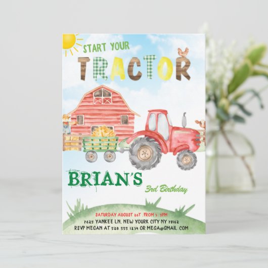 Begin de Aankondiging van de Dagen van de Tractor (Staand voorkant)