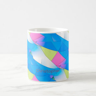 Begin de dag goed met Modern Art Happy Pattern Koffiemok