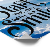 Begin de dag met een glimlach poster (Hoek)