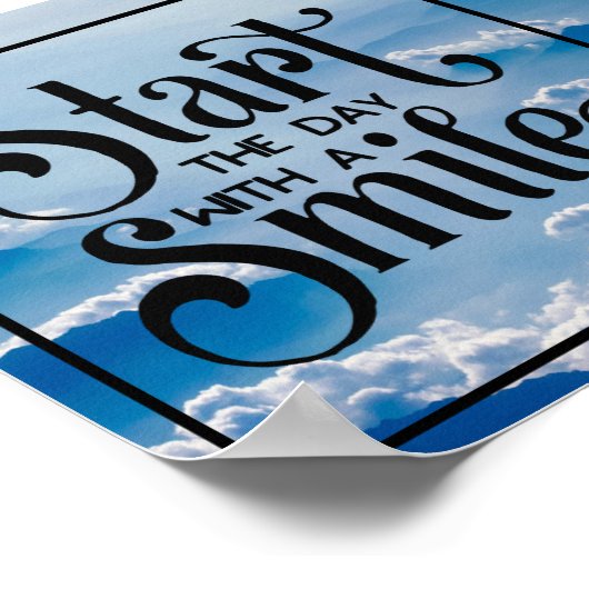 Begin de dag met een glimlach poster (Hoek)