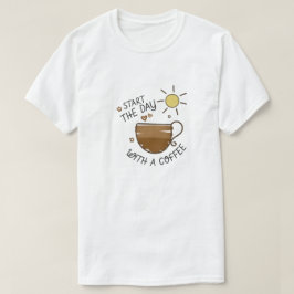 Begin de dag met een koffie grafisch T-shirt