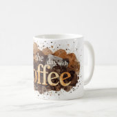 begin de dag met koffie koffiemok (Voorkant rechts)