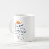 Begin de dag met vriendelijkheid - Mok (Voorkant links)