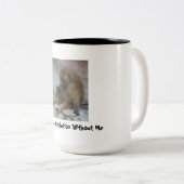 Begin de evolutie zonder mij tweekleurige koffiemok (Voorkant rechts)