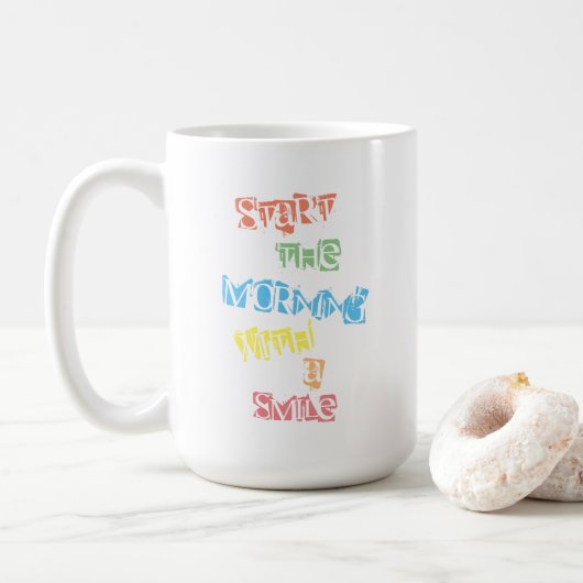 Begin de ochtend met een glimlach koffiemok (Met donut)