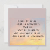 BEGIN DOOR ST TE DOEN. FRANCIS FLAT-KAART (Voorkant)