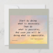 BEGIN DOOR ST TE DOEN. FRANCIS FLAT-KAART (Voorkant)