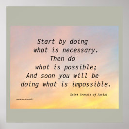 BEGIN DOOR ST TE DOEN. FRANCIS POSTER