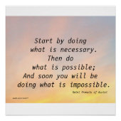 BEGIN DOOR ST TE DOEN. FRANCIS POSTER (Voorkant)