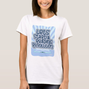 Begin een leesrevolutie t-shirt