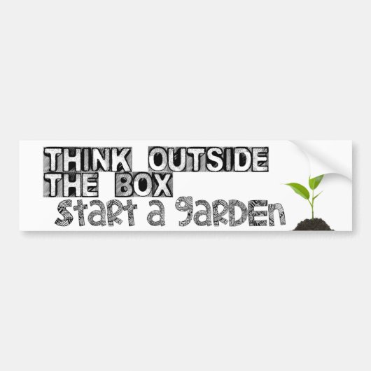 Begin een tuin! bumpersticker (Voorkant)