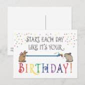 BEGIN ELKE DAG BRIEFKAART (Voorkant / Achterkant)